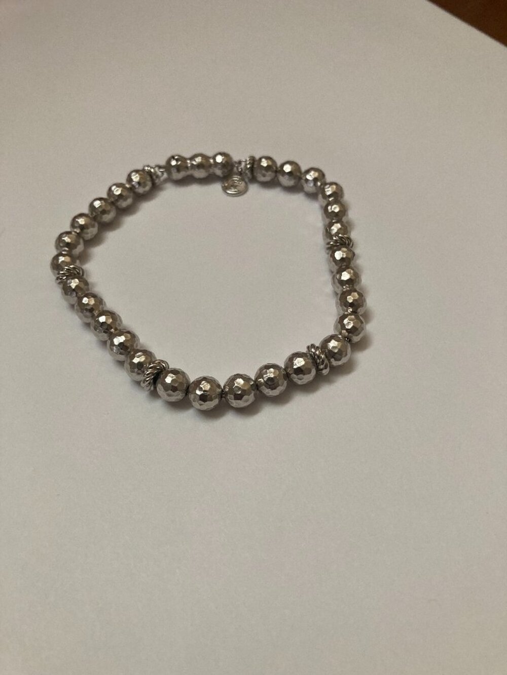Designer Men's Gabriel & Co 925 Sterling Silver Beaded Bracelet 8"